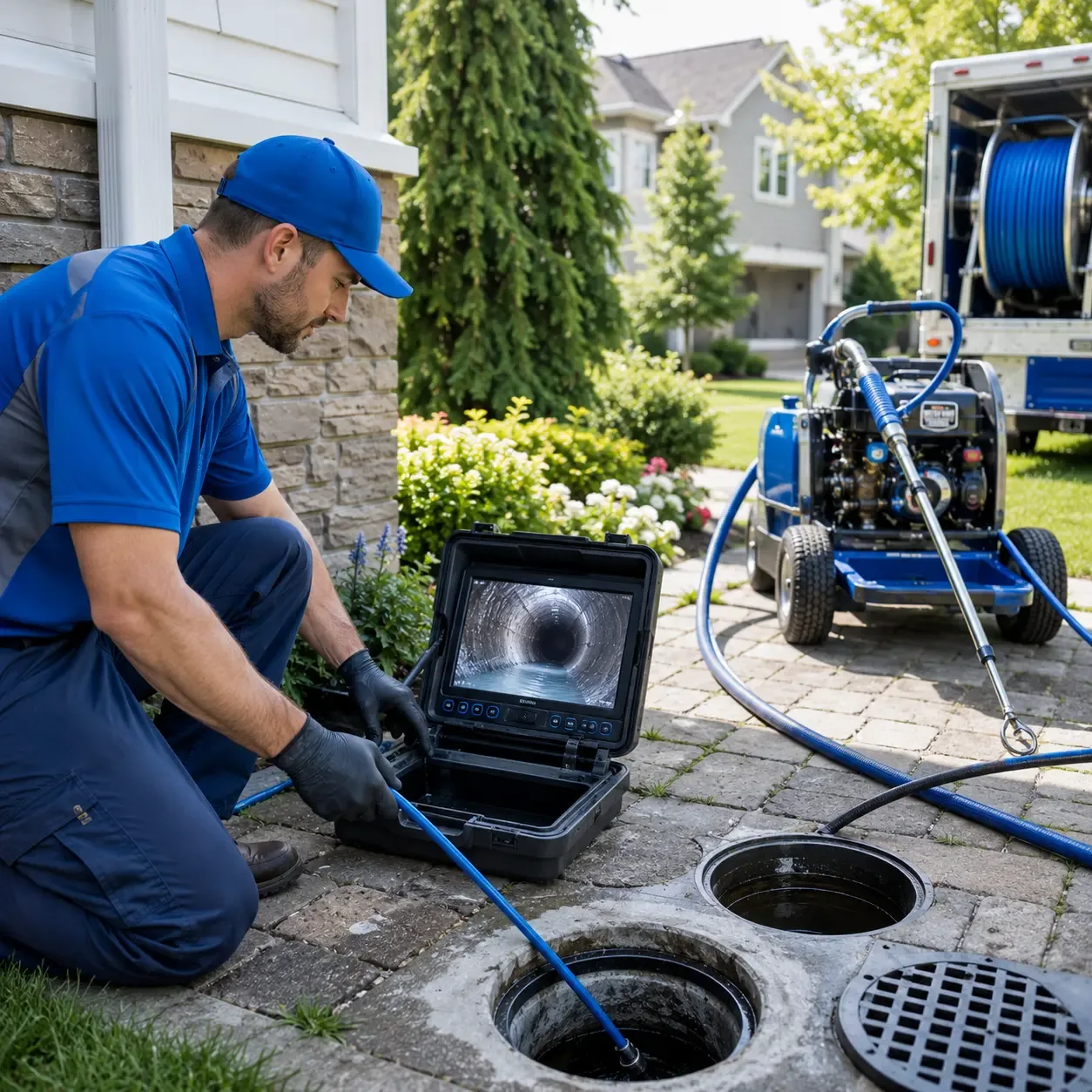 Outdoor drain cleaning professionals serving Mertztown, PA