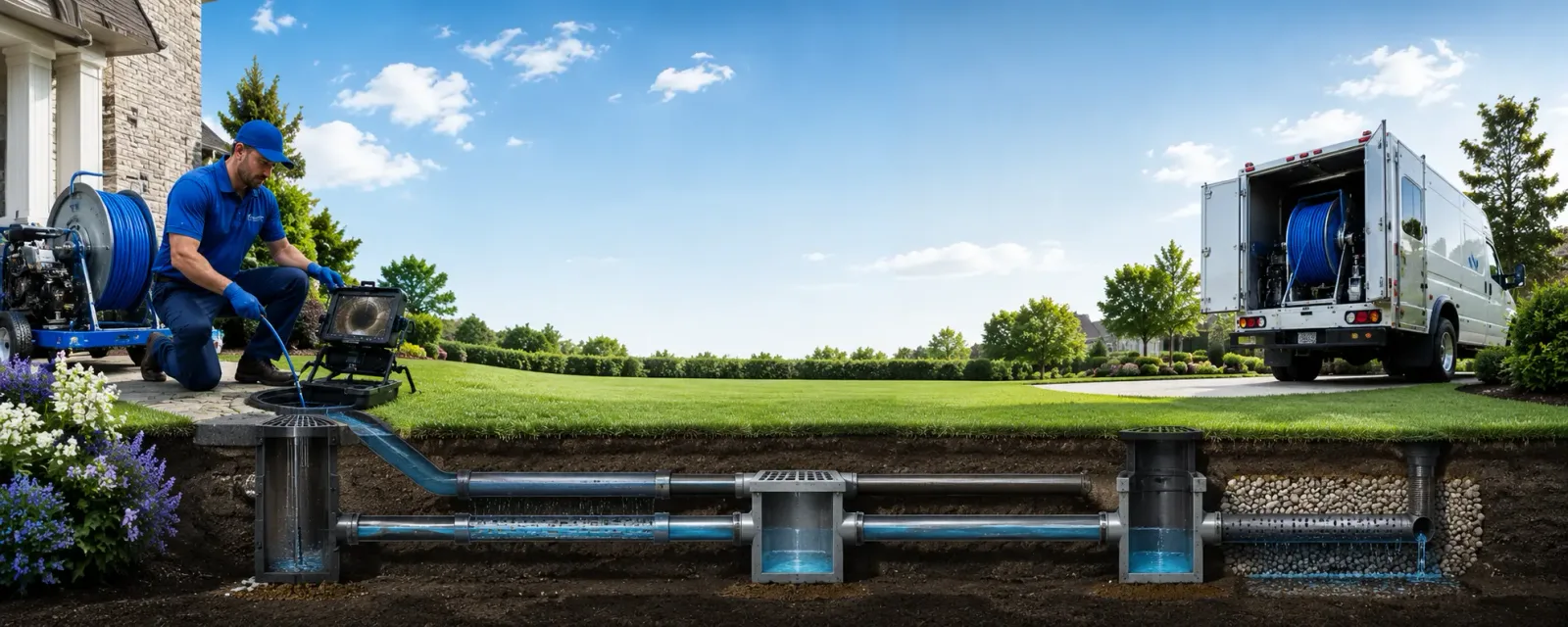 Outdoor drain cleaning information for Mertztown, PA